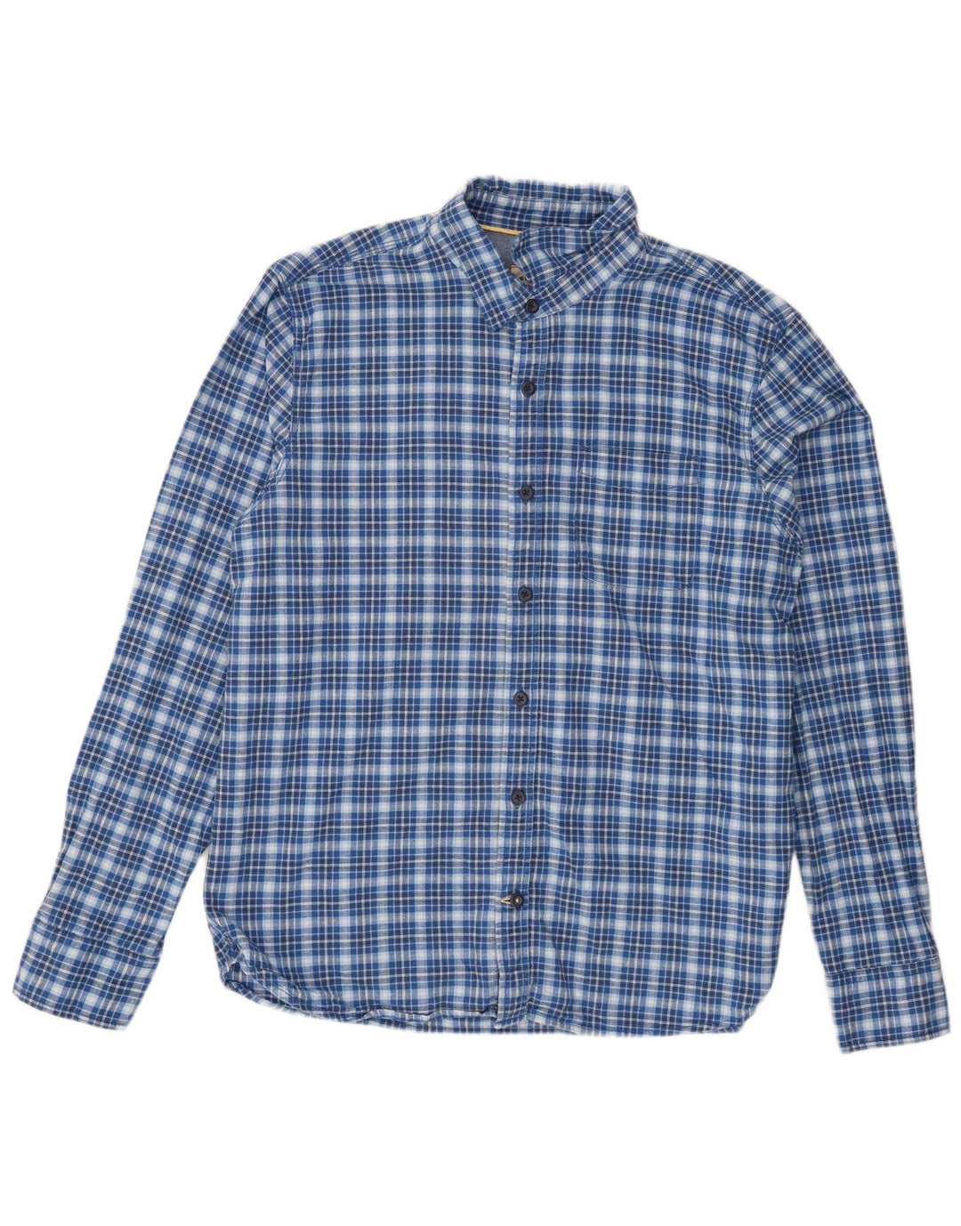 Camicia da uomo Fat Face Large in cotone a quadri blu