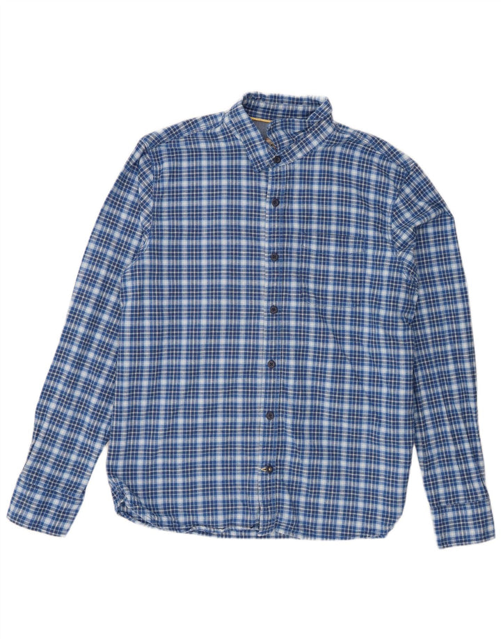 Camicia da uomo Fat Face Large in cotone a quadri blu