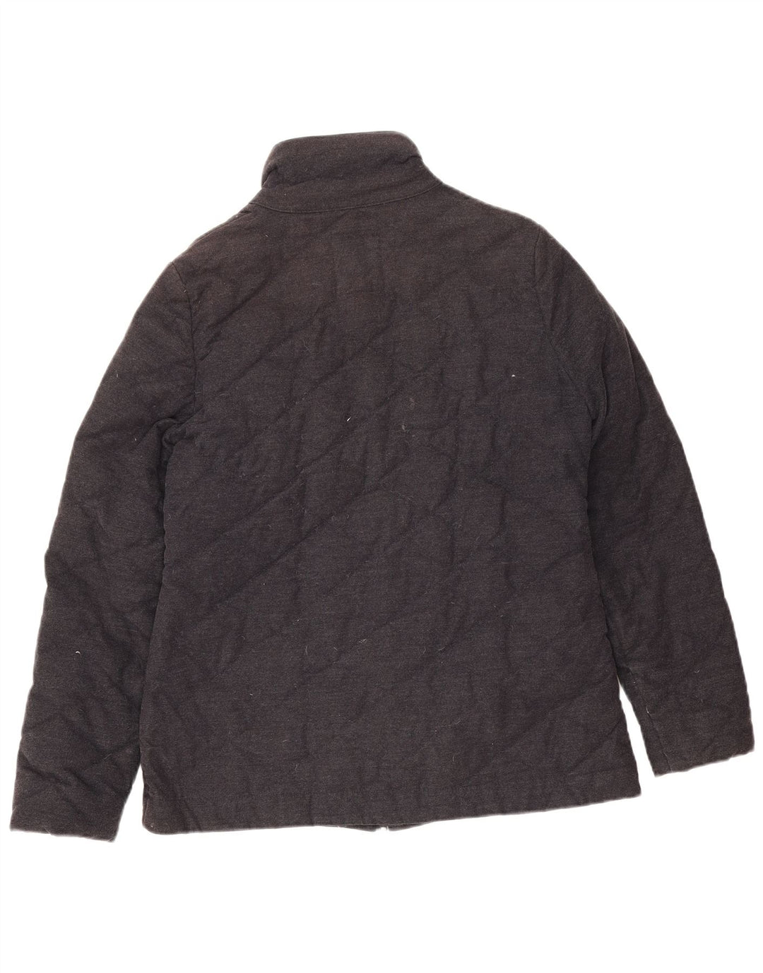 Crew Clothing Giacca trapuntata oversize da donna UK 10 piccola in cotone nero