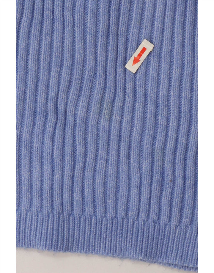 Maglione maglione girocollo da donna Marks & Spencer UK 14 Poliestere blu medio