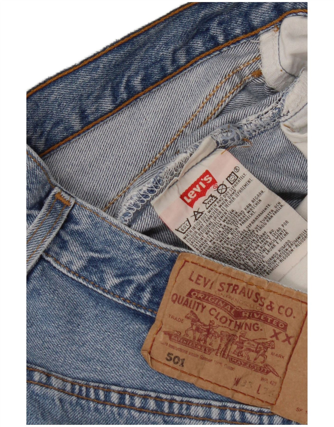 LEVI'S Jeans dritti da uomo 501 W33 L29 cotone blu