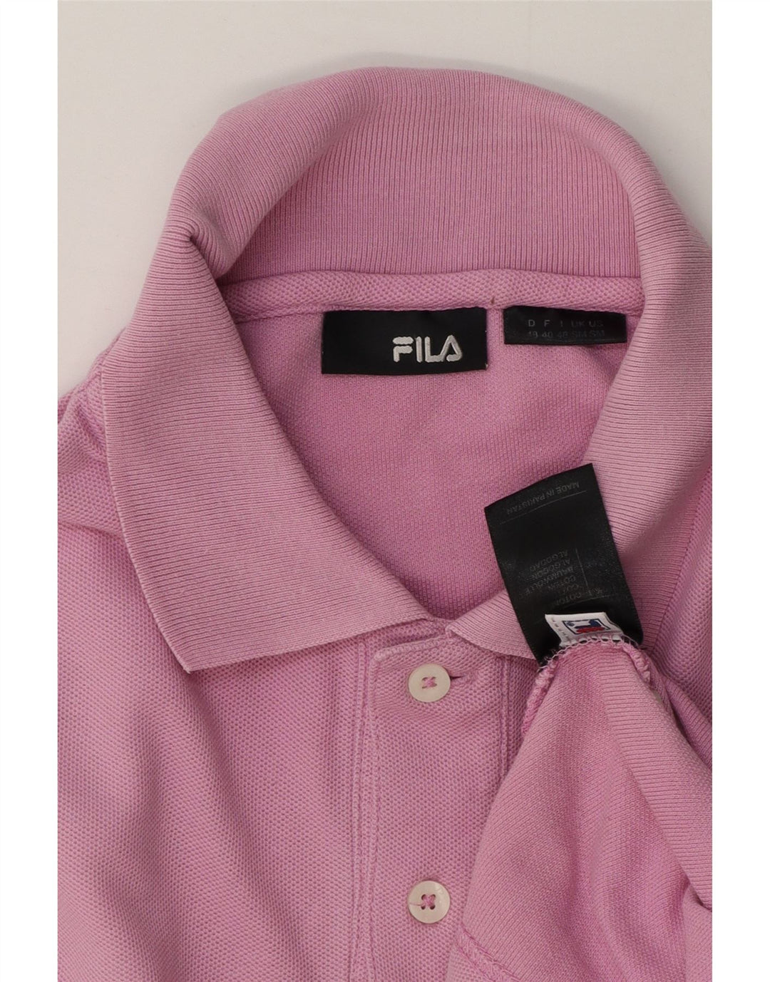 Polo da uomo Fila Small in cotone rosa