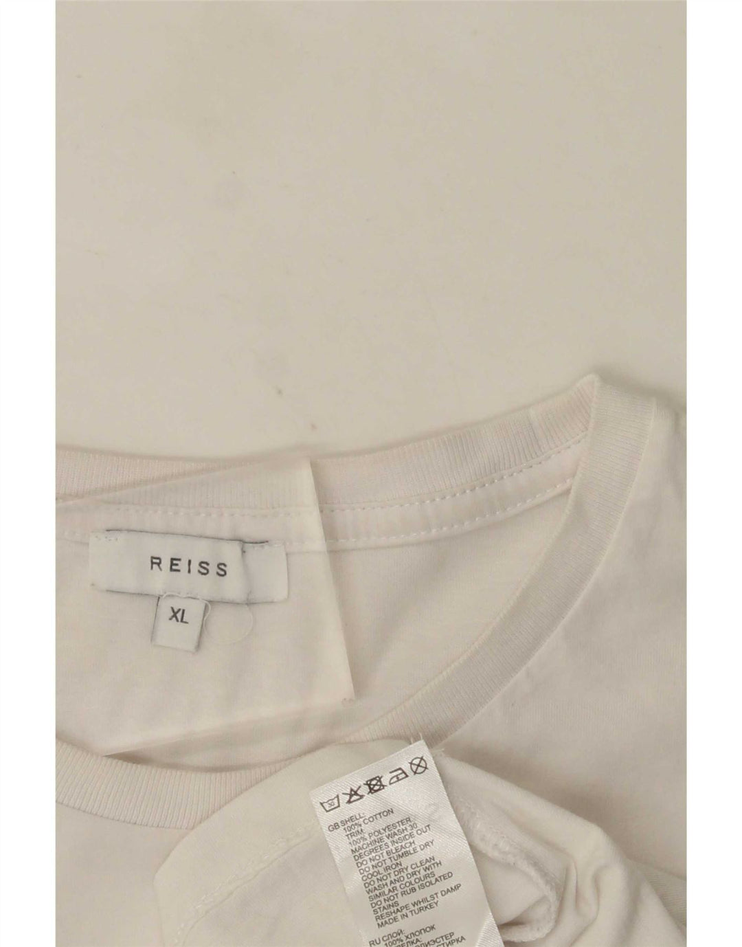 T-shirt da uomo Reiss Top XL in cotone bianco