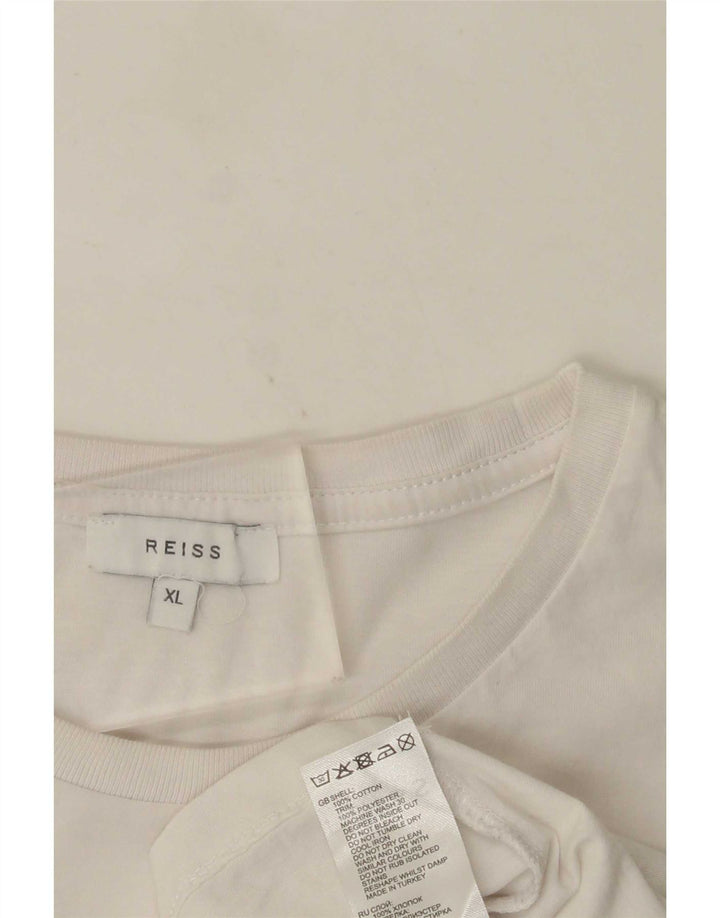 T-shirt da uomo Reiss Top XL in cotone bianco