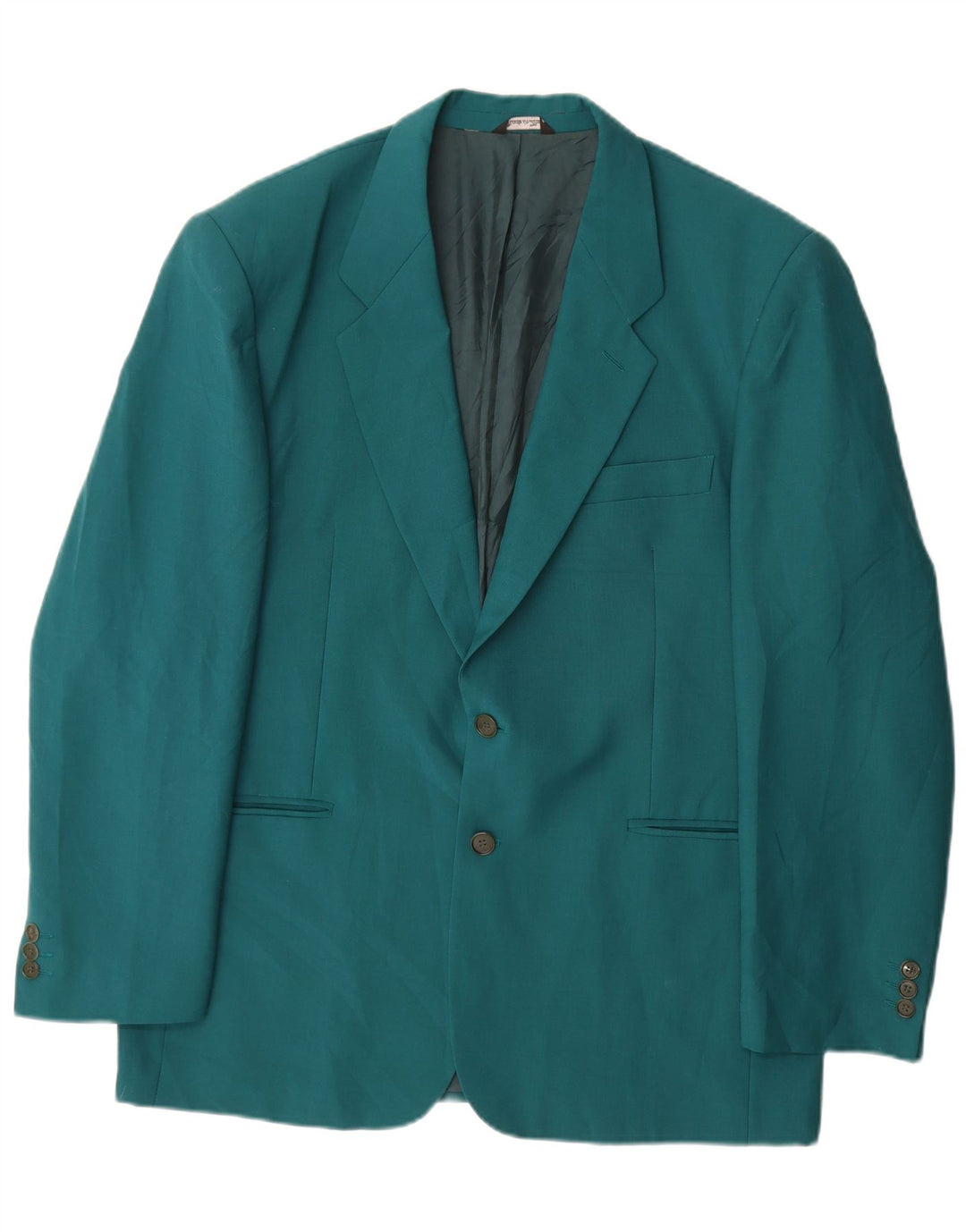 Giacca blazer vintage da uomo a 2 bottoni IT 54 2XL lana blu