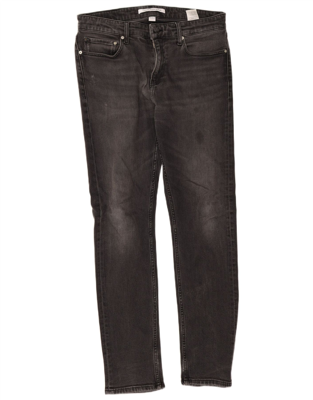 Jeans slim da uomo Calvin Klein W32 L32 cotone grigio