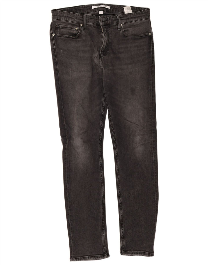 Jeans slim da uomo Calvin Klein W32 L32 cotone grigio