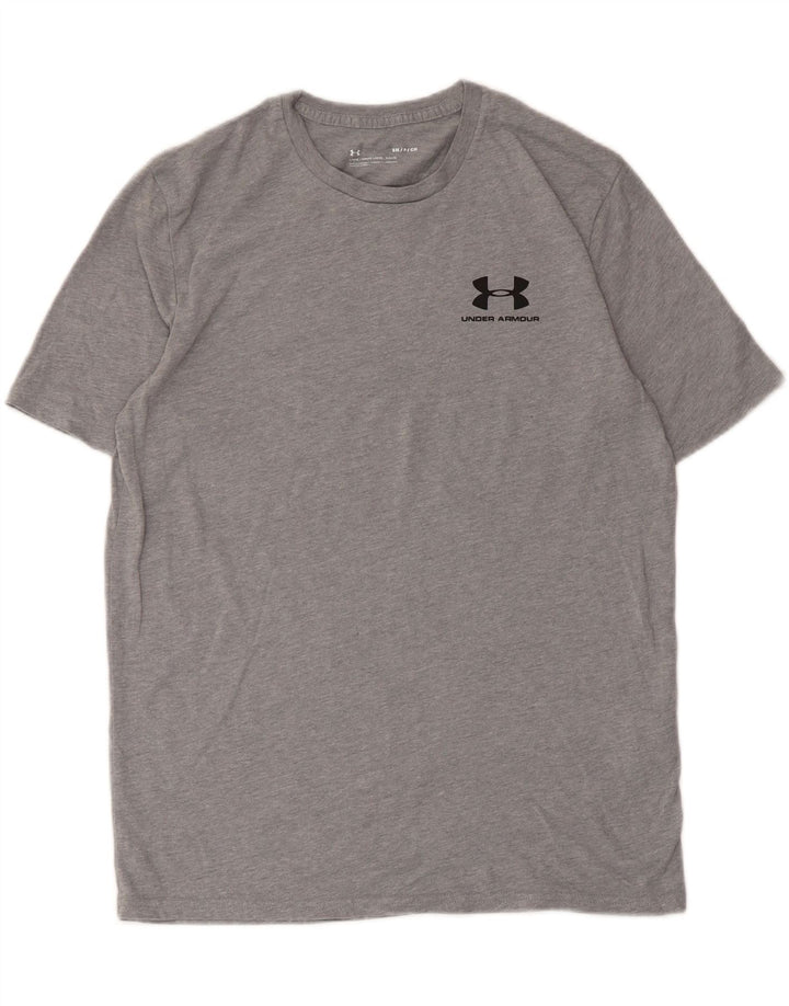 T-shirt da uomo Under Armour Top Small in cotone grigio