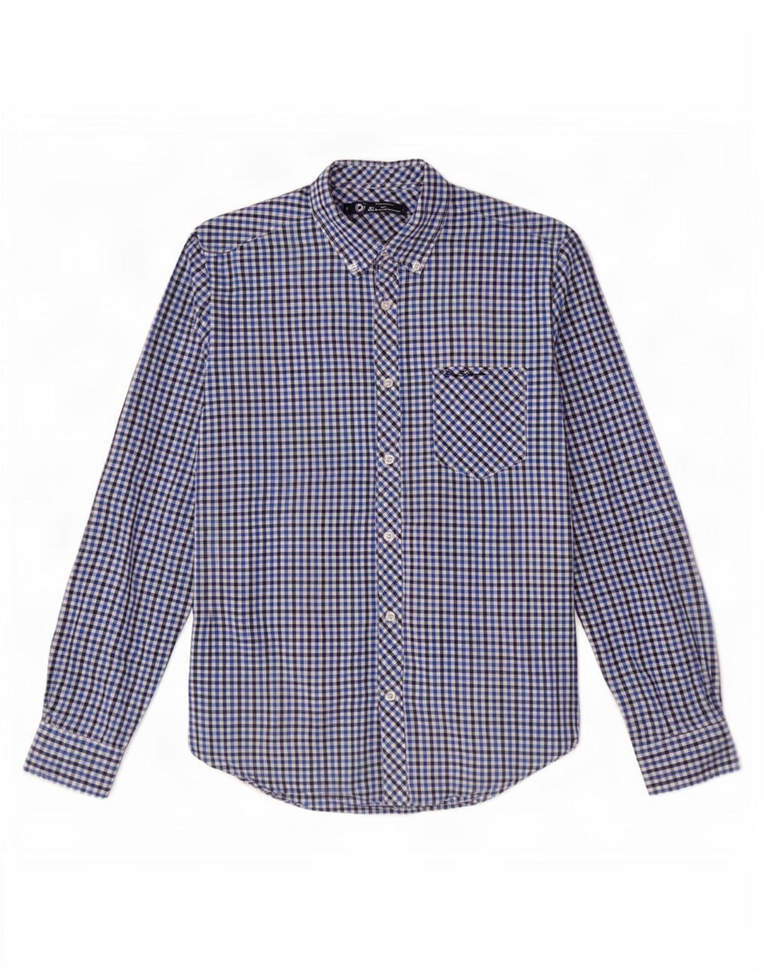Camicia da uomo Ben Sherman piccola in cotone a quadretti blu navy