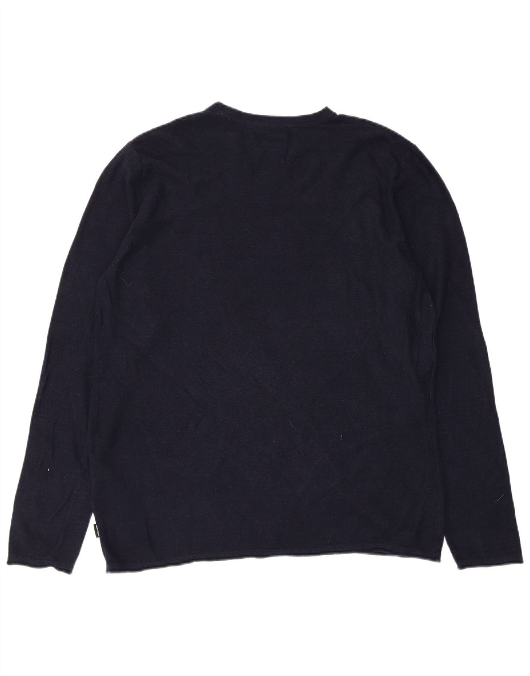 Jack & Jones Top da uomo a maniche lunghe grande in cotone blu navy