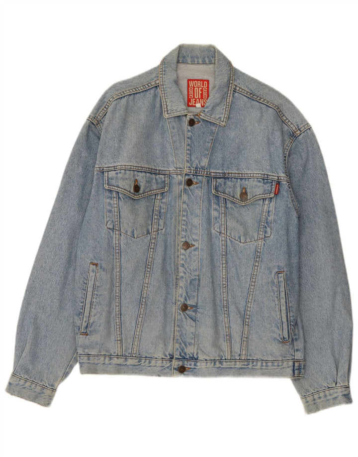 Casucci Giacca in denim da uomo UK 40 Large Blu Cotone