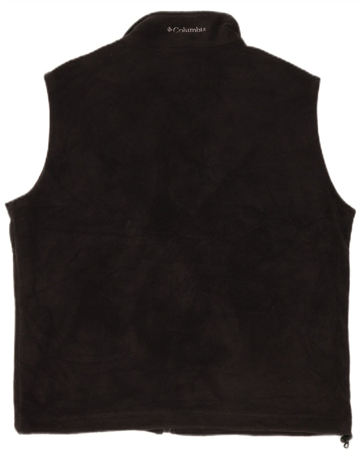 Gilet in pile da donna COLUMBIA UK 16 grande poliestere nero