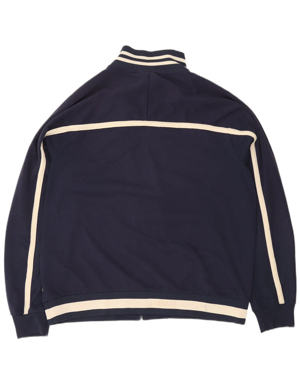 Giacca da ginnastica ASICS da uomo XL in poliestere color block blu navy