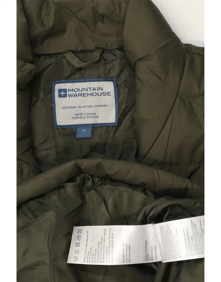 MOUNTAIN WAREHOUSE Gilet imbottito da uomo UK 42 XL Nylon kaki