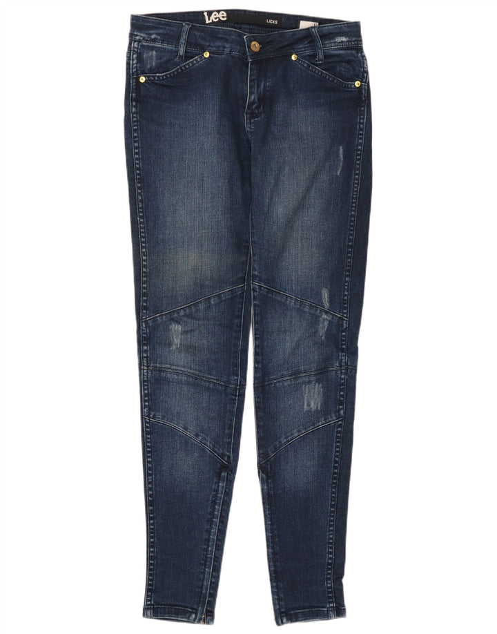 Jeans skinny effetto consumato Lee Licks da donna US 9 medio W30 L30 blu navy