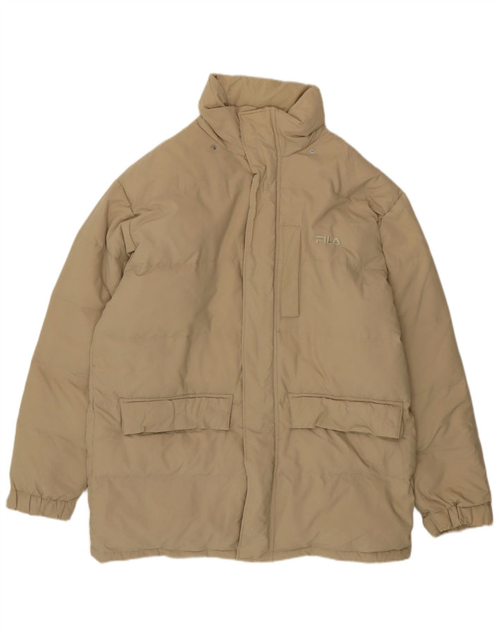 Cappotto imbottito da uomo Fila UK 40 Large Beige Nylon