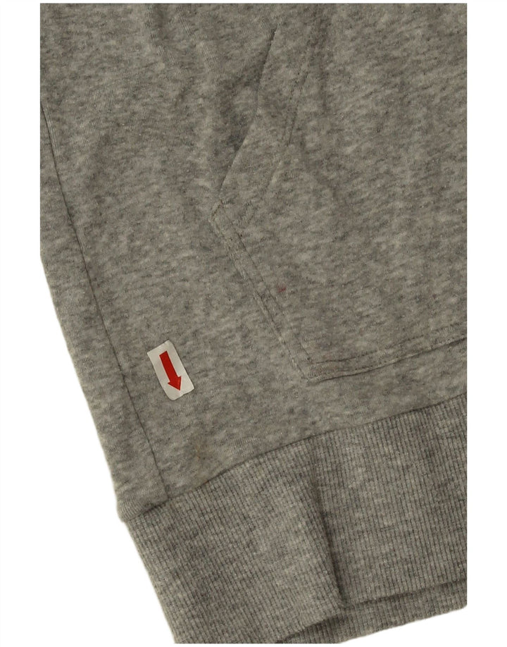 Maglione con cappuccio e zip da uomo Calvin Klein in cotone grigio medio
