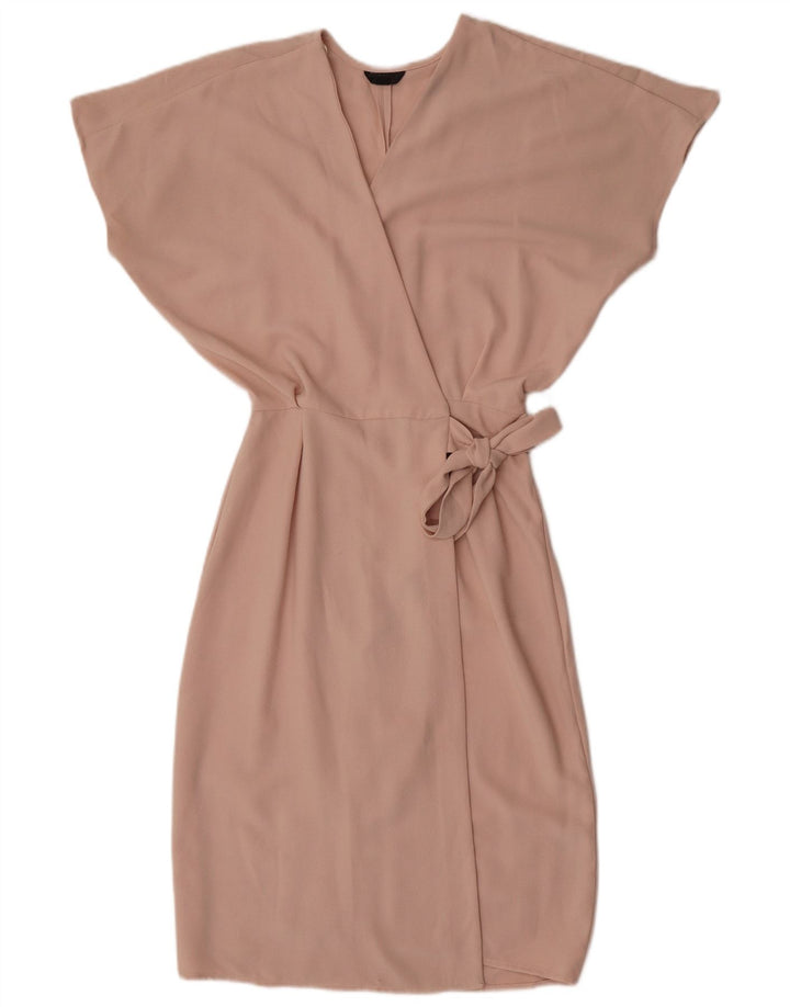 Topshop Abito da donna a portafoglio a pipistrello UK 6 XS Poliestere beige