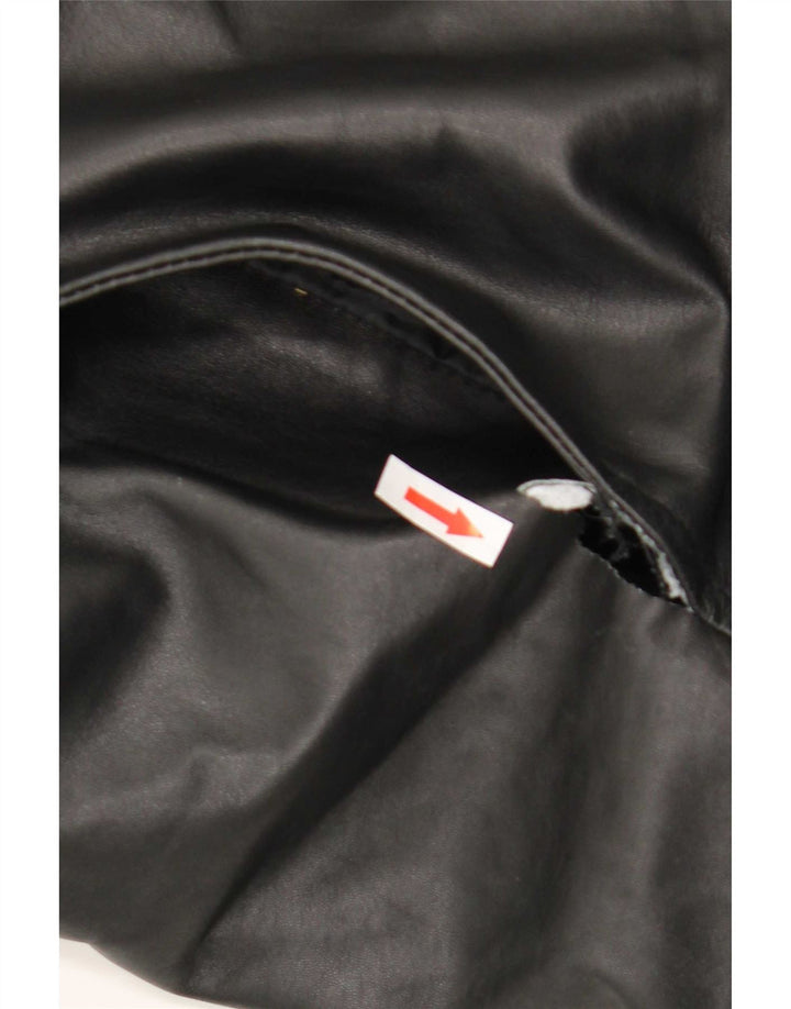 Giubbotto shearling vintage da uomo UK 42 XL in pelle nera