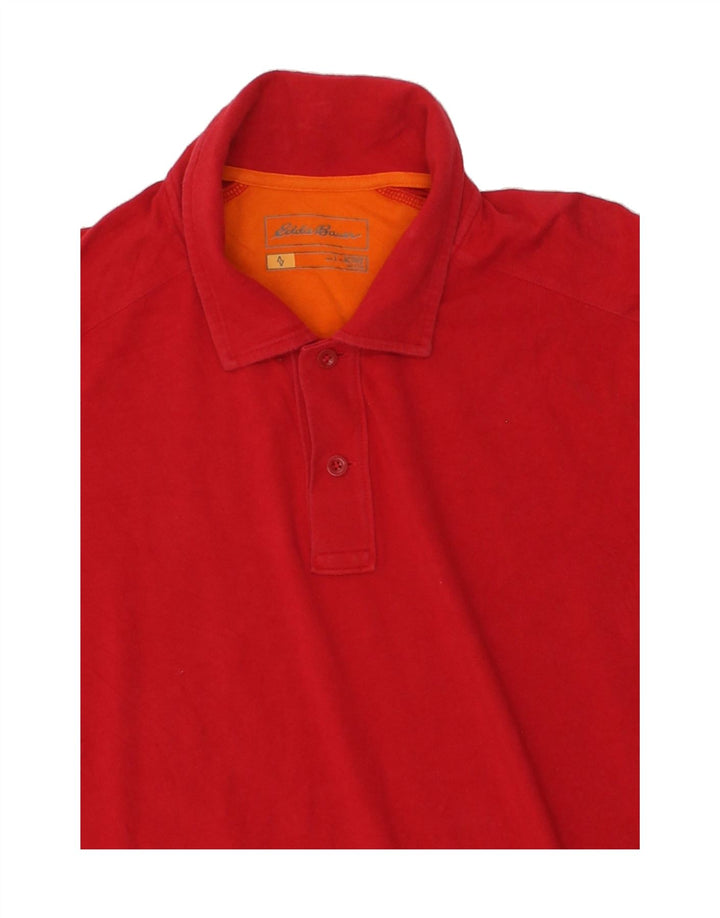 EDDIE BAUER Mens Polo Shirt Large Red Cotton Vintage Eddie Bauer and Second-Hand Eddie Bauer from Messina Hembry 