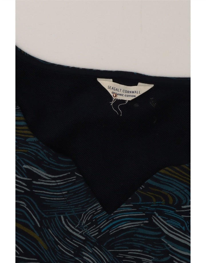 Abito a trapezio da donna SEASALT CORNWALL con motivo astratto UK 16 grande blu