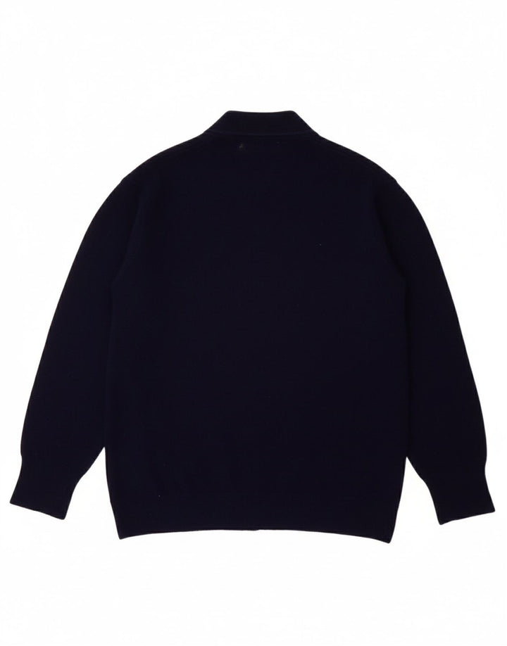 Maglione Cardigan Bambino BENETTON 13-14 Anni Blu Navy in Lana