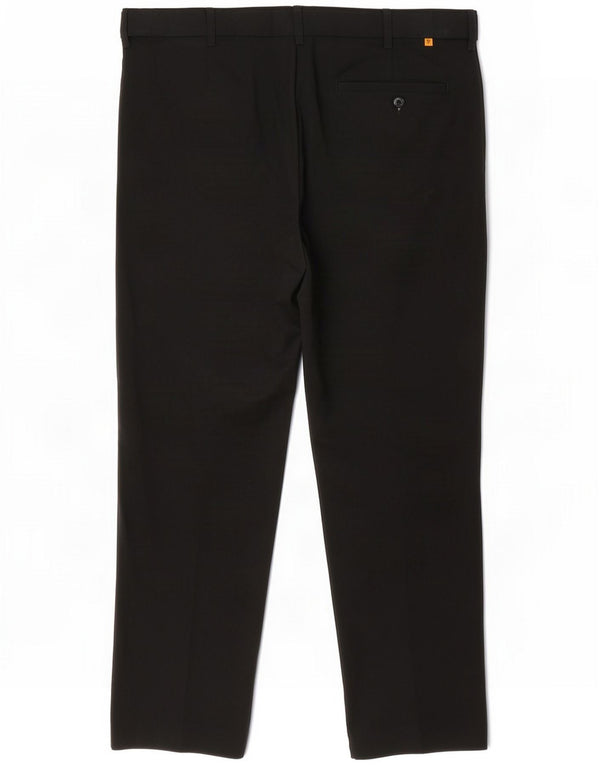 Pantaloni da abito dritti da uomo Farah W36 L29 poliestere nero