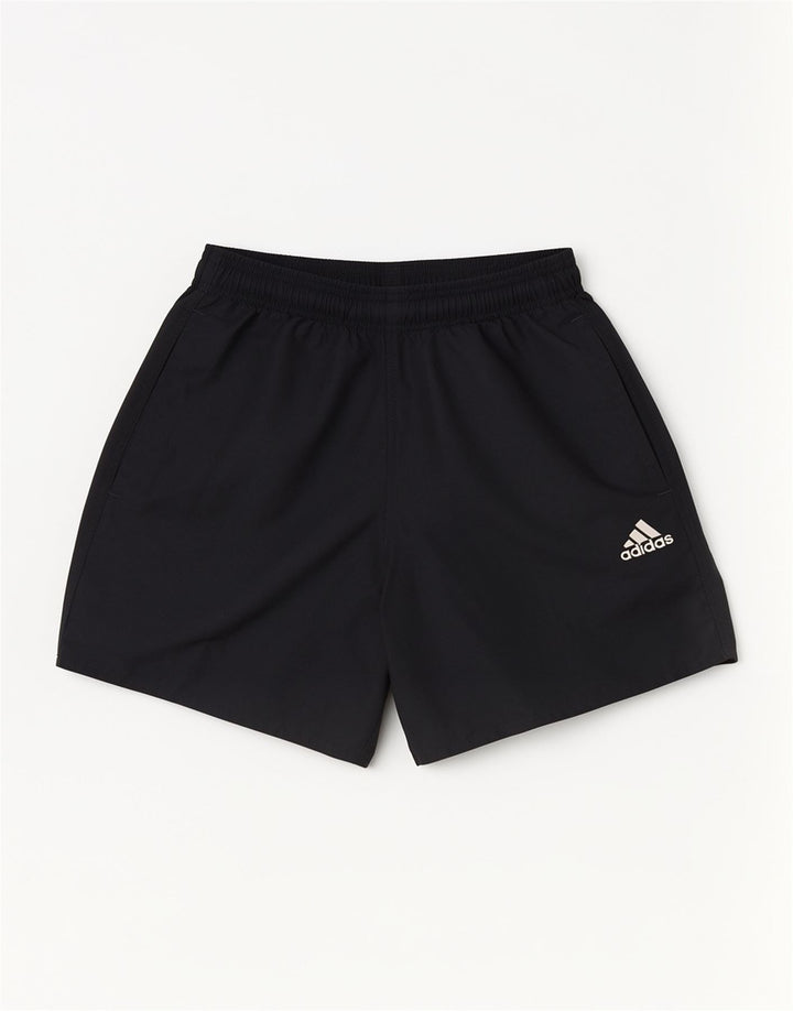 Pantaloncini sportivi da uomo Adidas medi sportivi in poliestere nero