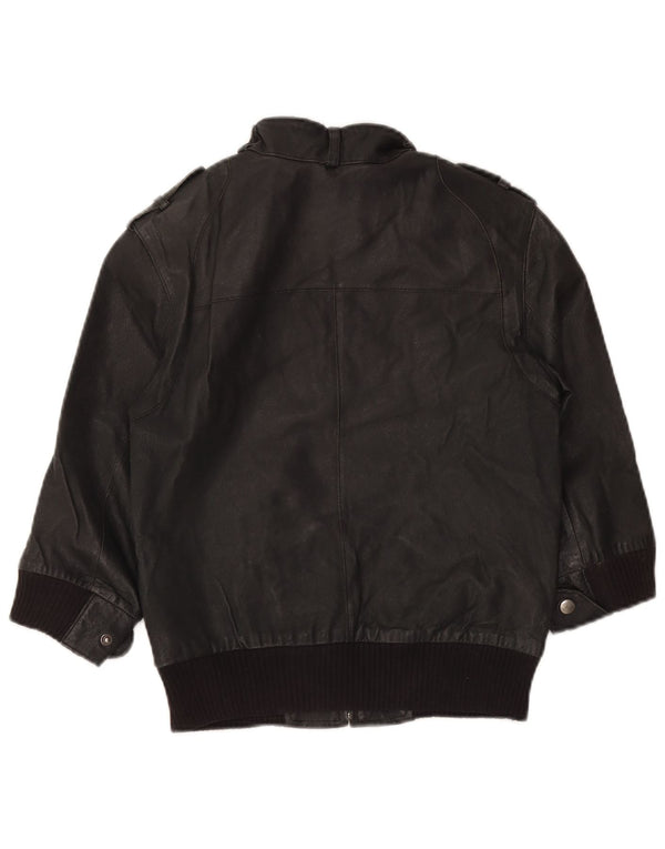 Topshop Giacca corta militare da donna con maniche a 3/4 UK 8 piccola nera