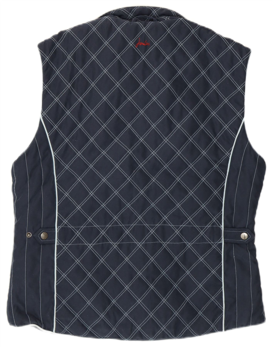 Gilet trapuntato da donna Joules UK 16 grande poliestere blu navy
