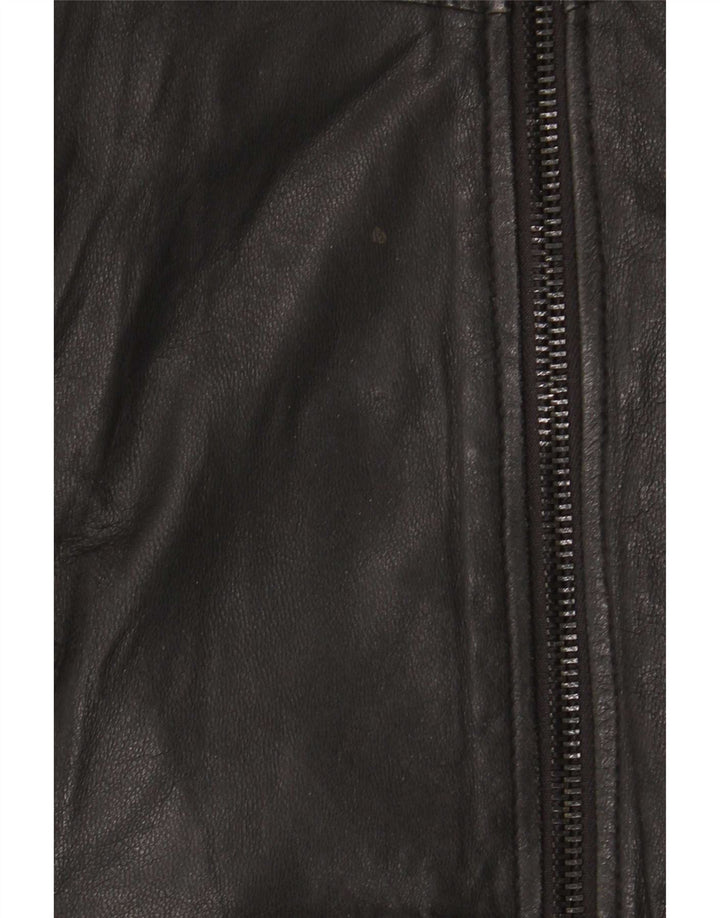 Giacca in pelle bomber da uomo Replay UK 38 pelle nera media