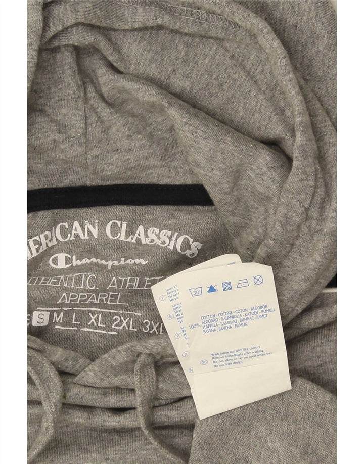 Felpa con cappuccio da uomo Champion Small in cotone color block grigio