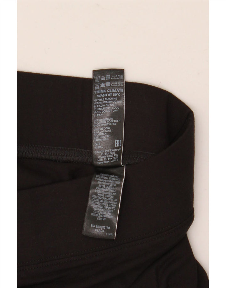 Leggings da donna Marks & Spencer UK 14 Large in viscosa nera
