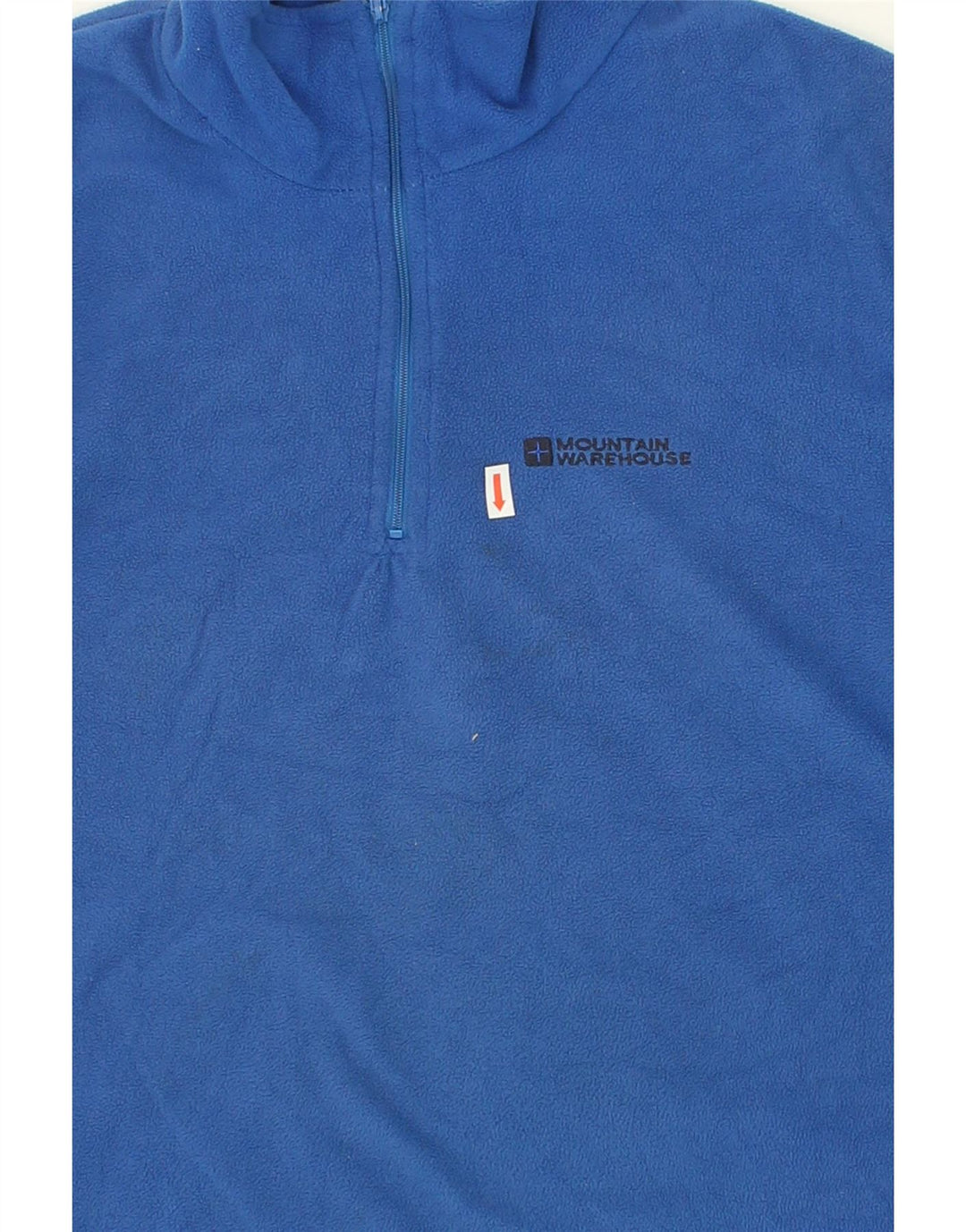 MOUNTAIN WAREHOUSE Mens Zip Neck Fleece Jumper Medium Blue Polyester Vintage Mountain Warehouse and Second-Hand Mountain Warehouse from Messina Hembry 