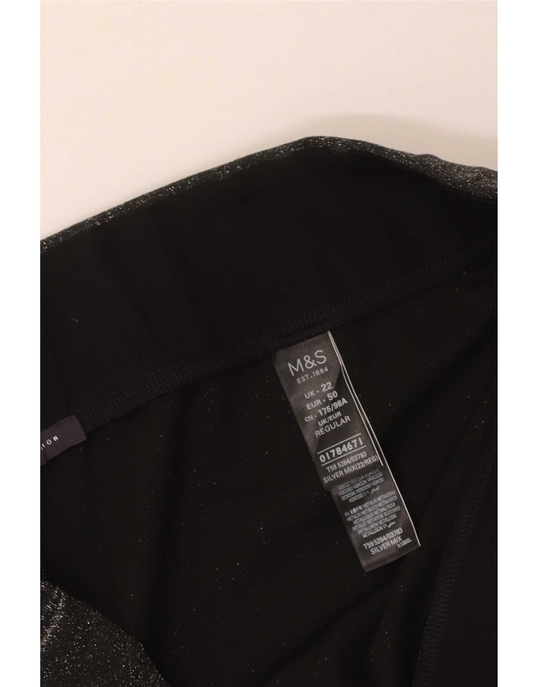 Leggings da donna Marks & Spencer UK 22 3XL Poliestere chiazzato grigio