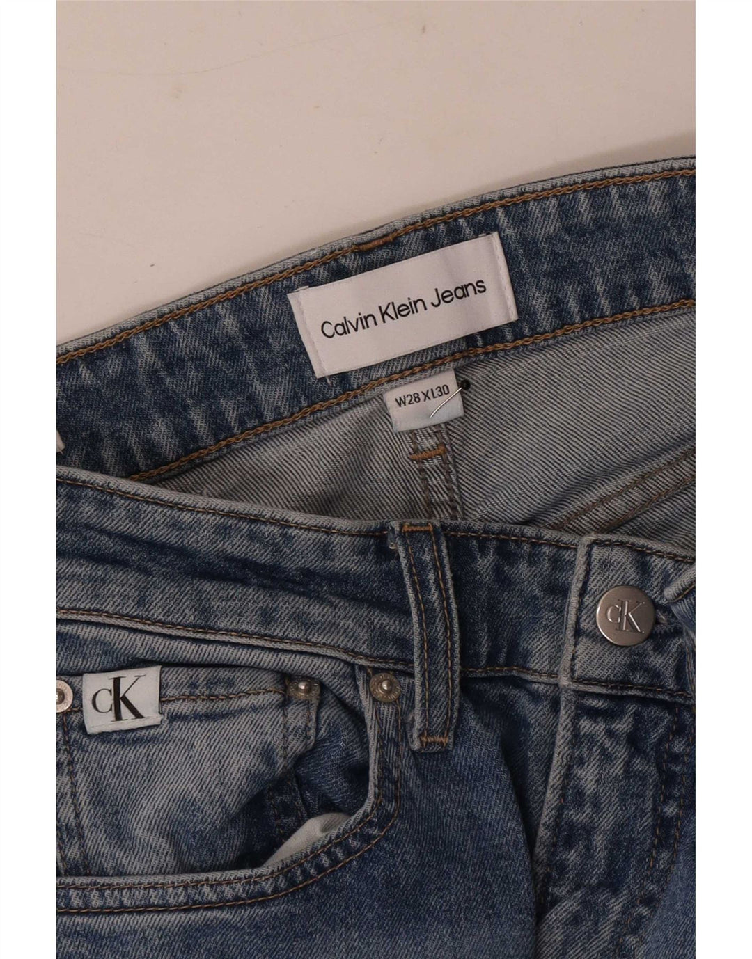 Jeans skinny da uomo Calvin Klein W28 L30 Blu