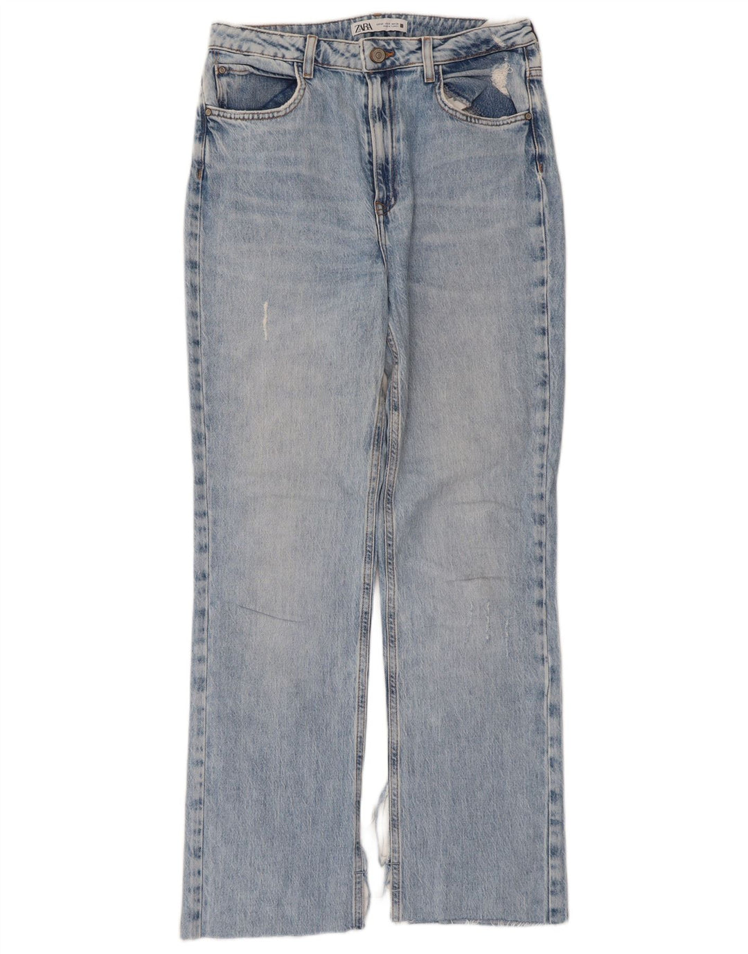 Jeans dritti da donna Zara EU 40 medio W30 L28 cotone blu