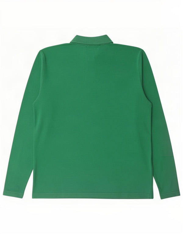 Polo da uomo a maniche lunghe Fila XL in cotone verde
