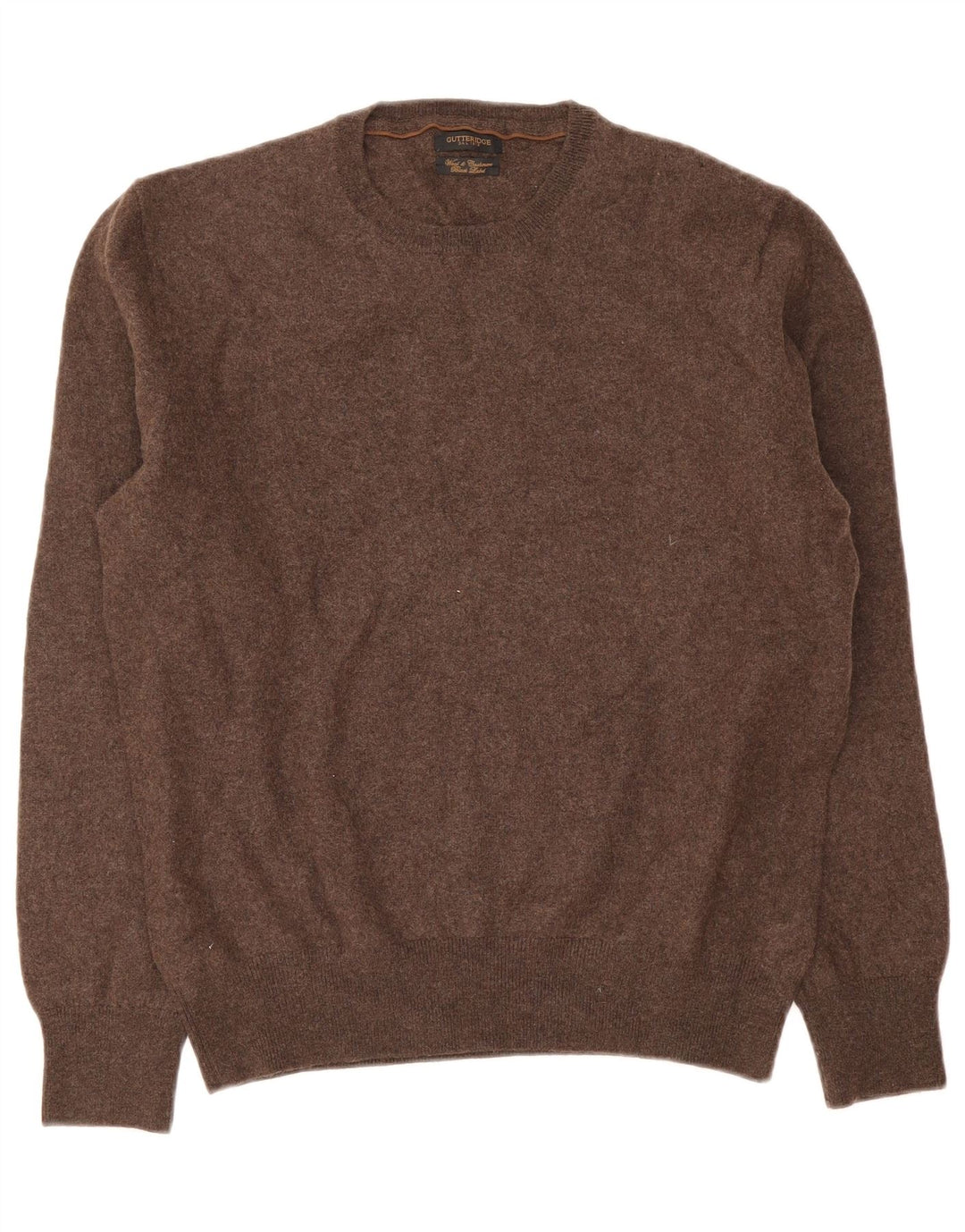 Maglione maglione girocollo da donna Gutteridge UK 18 XL lana marrone