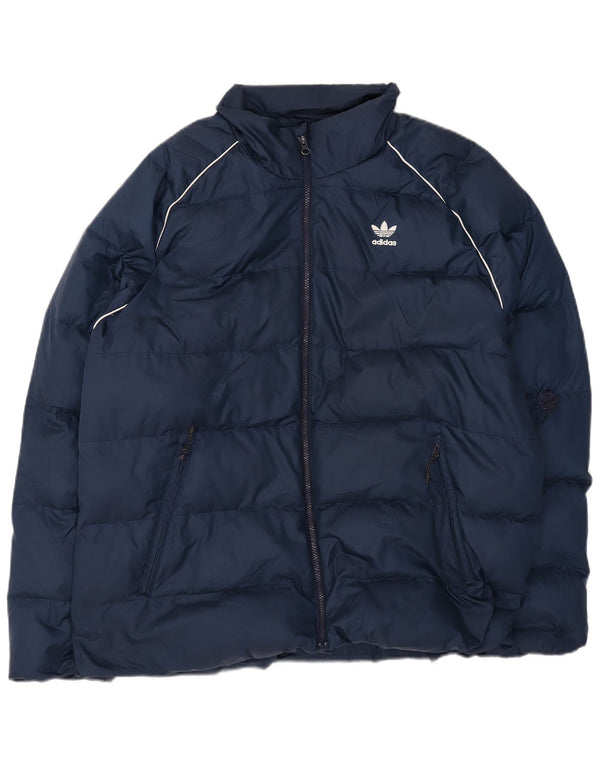 Giacca imbottita da uomo Adidas UK 42 XL poliestere blu navy