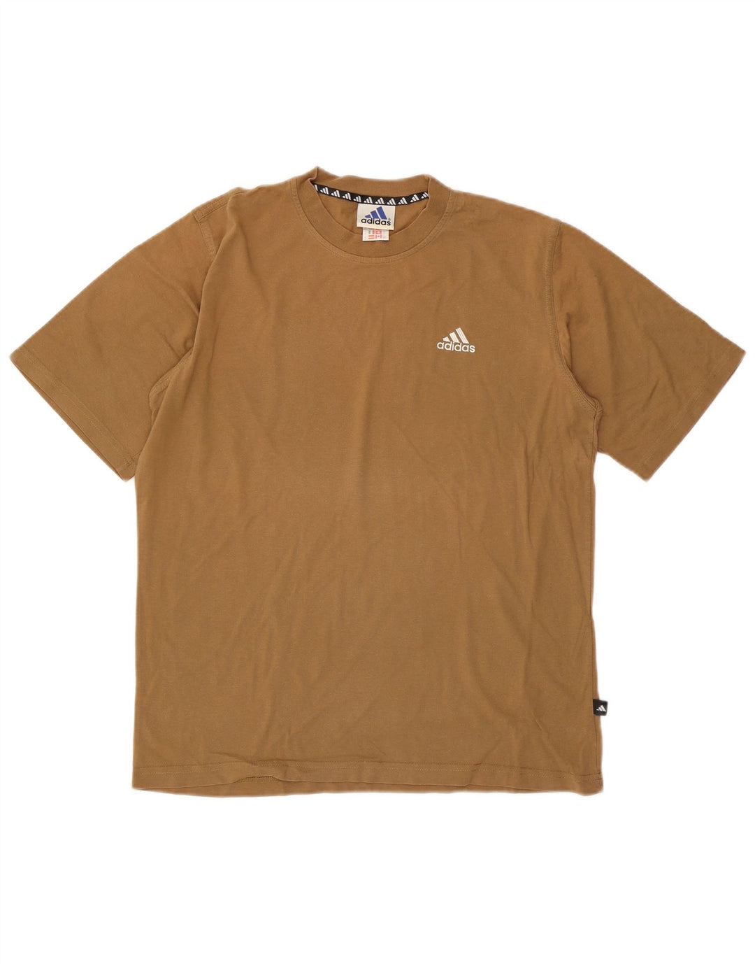 T-shirt da uomo Adidas Top UK 38/40 cotone marrone medio