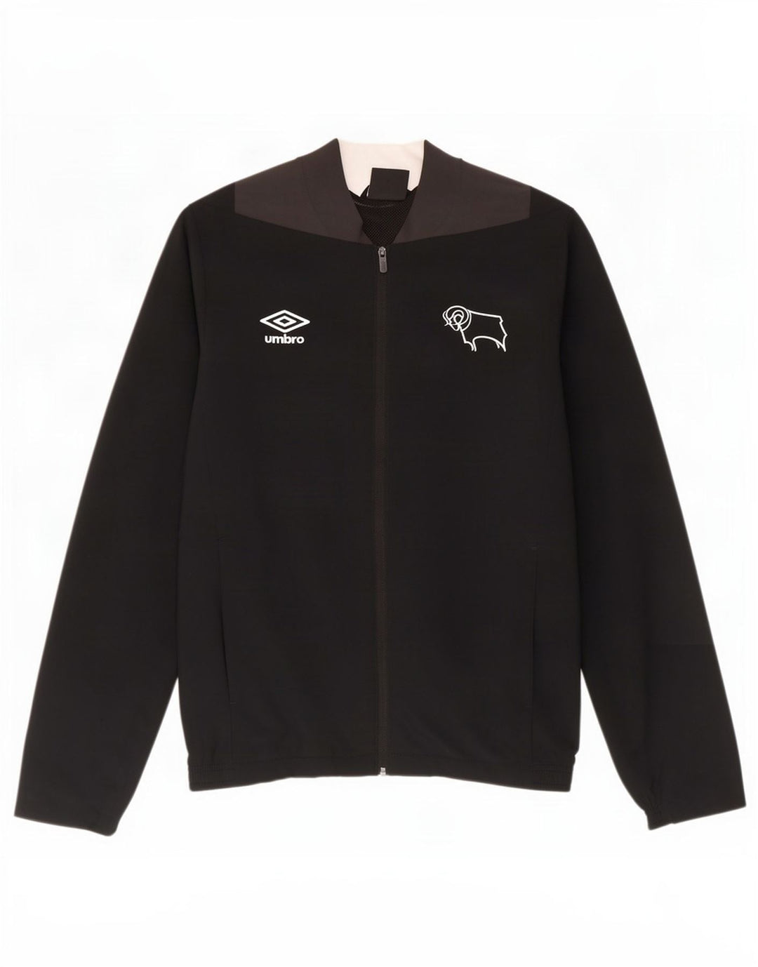 Giacca da ginnastica da uomo Umbro Small in poliestere color block nero