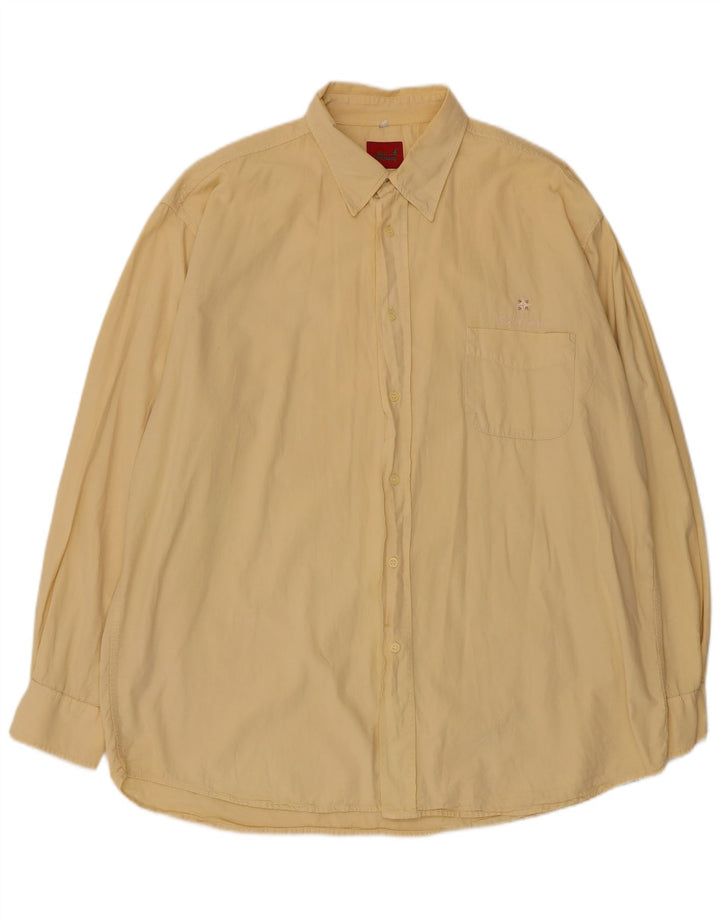 Camicia da uomo Best Company XL in cotone giallo