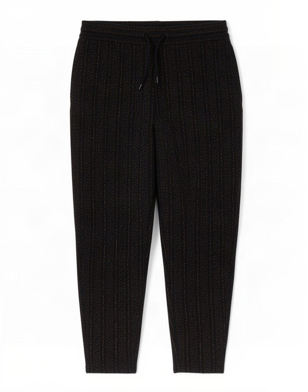 Pantaloni casual dritti da uomo Zara grandi W32 L27 poliestere a righe nere