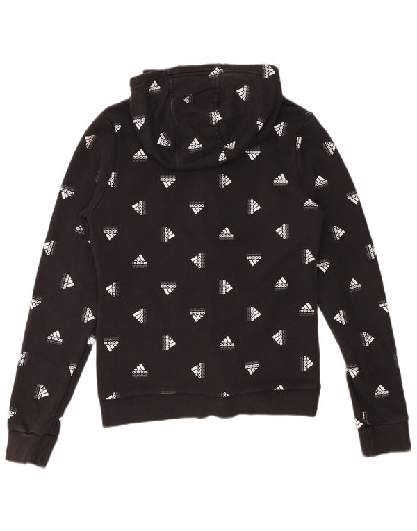 Felpa con cappuccio grafica da ragazzo Adidas 13-14 anni in cotone nero