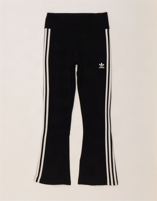 Pantaloni da tuta Adidas da donna Flare UK 12/14 cotone nero medio