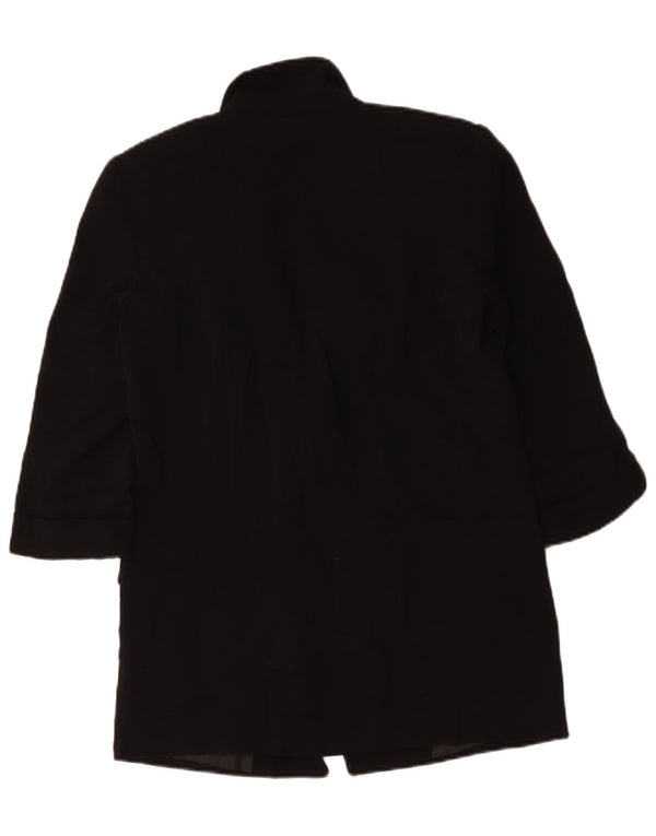 Giacca blazer aperta oversize con maniche a 3/4 Zara da donna UK 6 XS poliestere nero