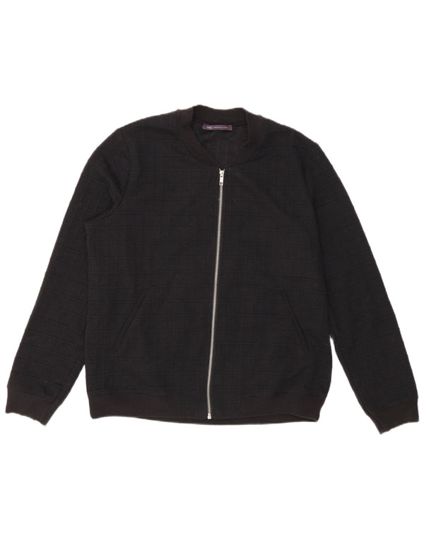 Maglione cardigan da donna Marks & Spencer UK 14 grande viscosa nera