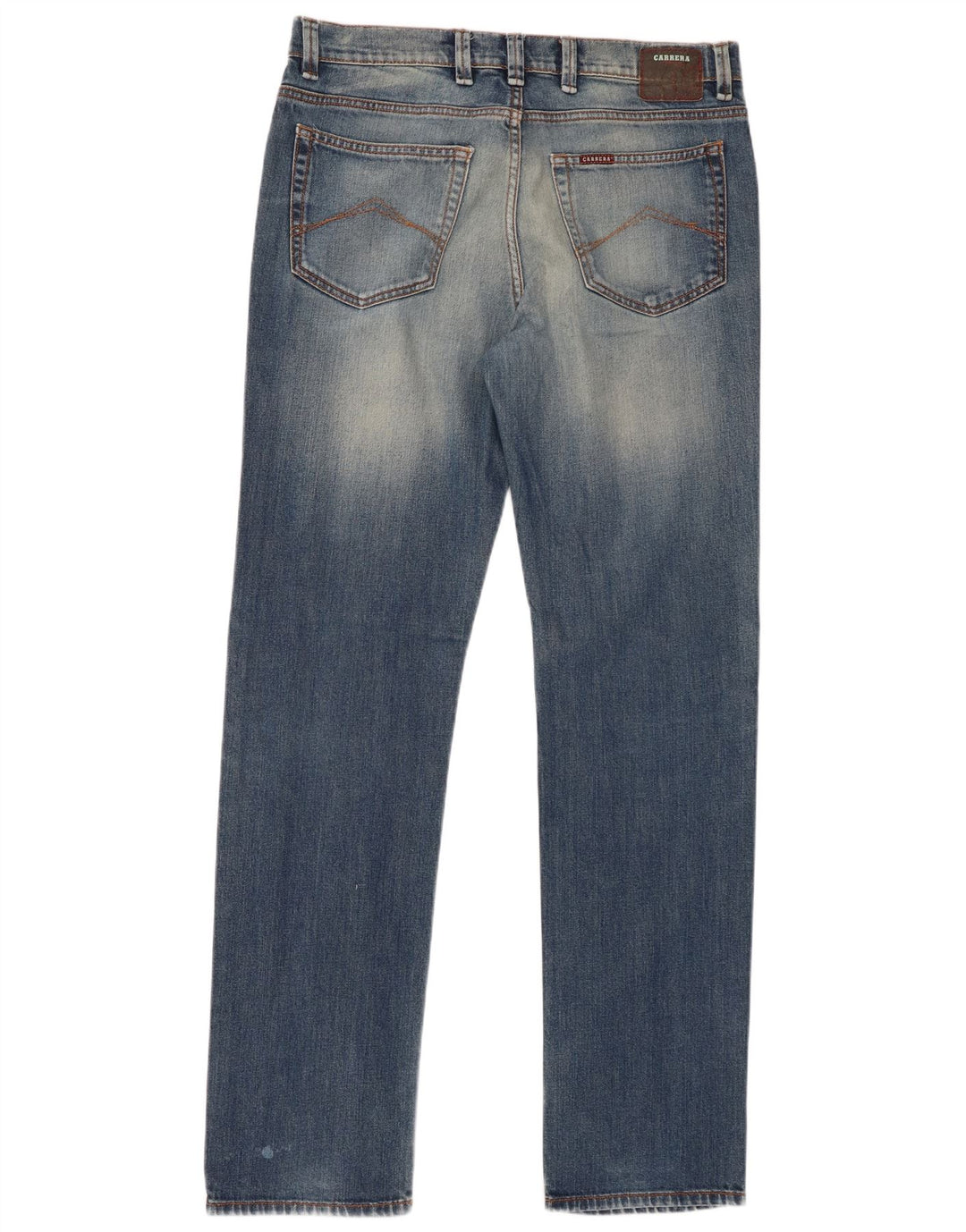 CARRERA Jeans dritti regolari da uomo con lavaggio acido 700 W36 L34 cotone blu