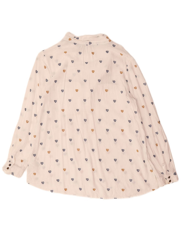 Camicetta a maniche lunghe da donna con motivo astratto di White Stuff UK 14 grande